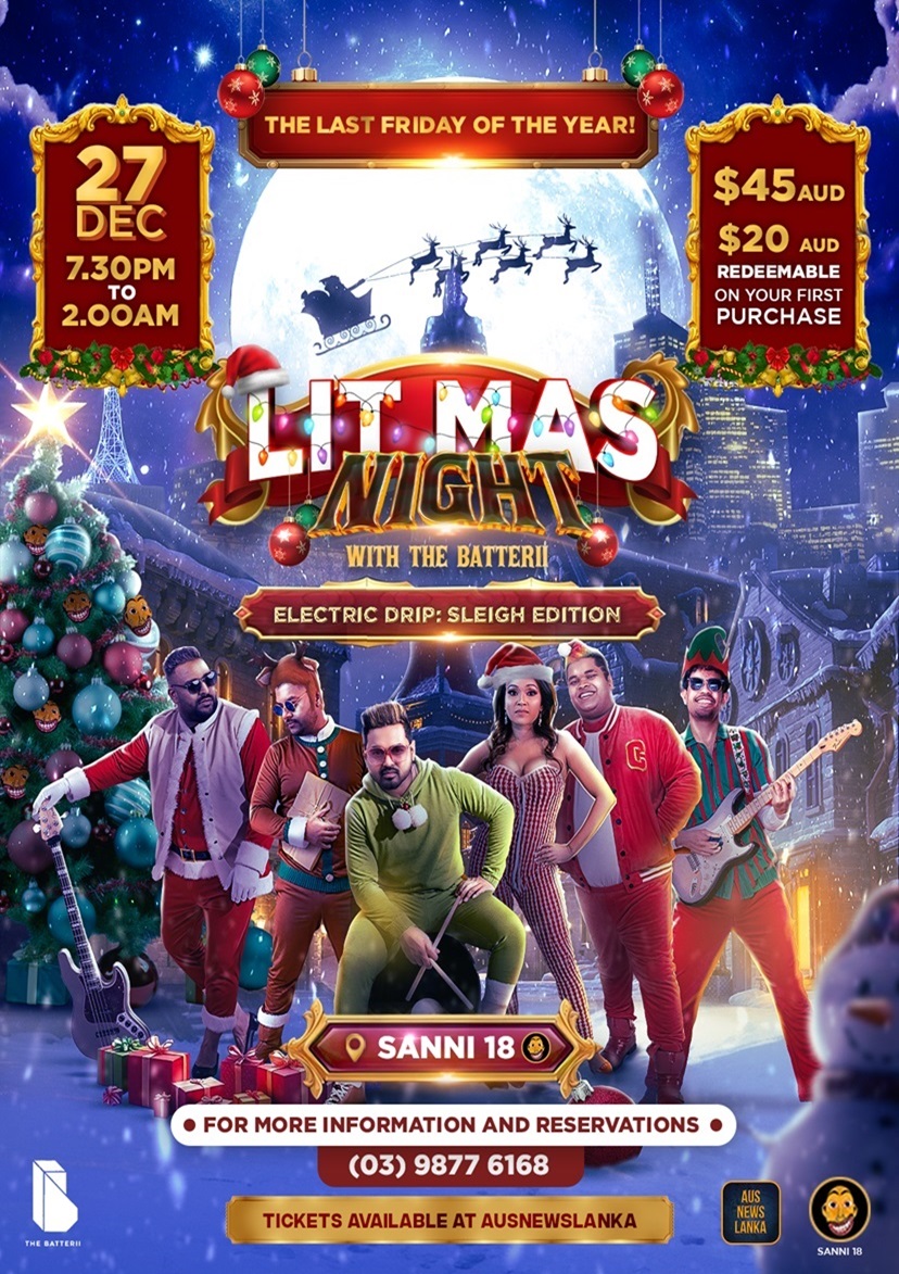 “LIT MAS NIGHT” Featuring THE BATTERII – MELBOURNE