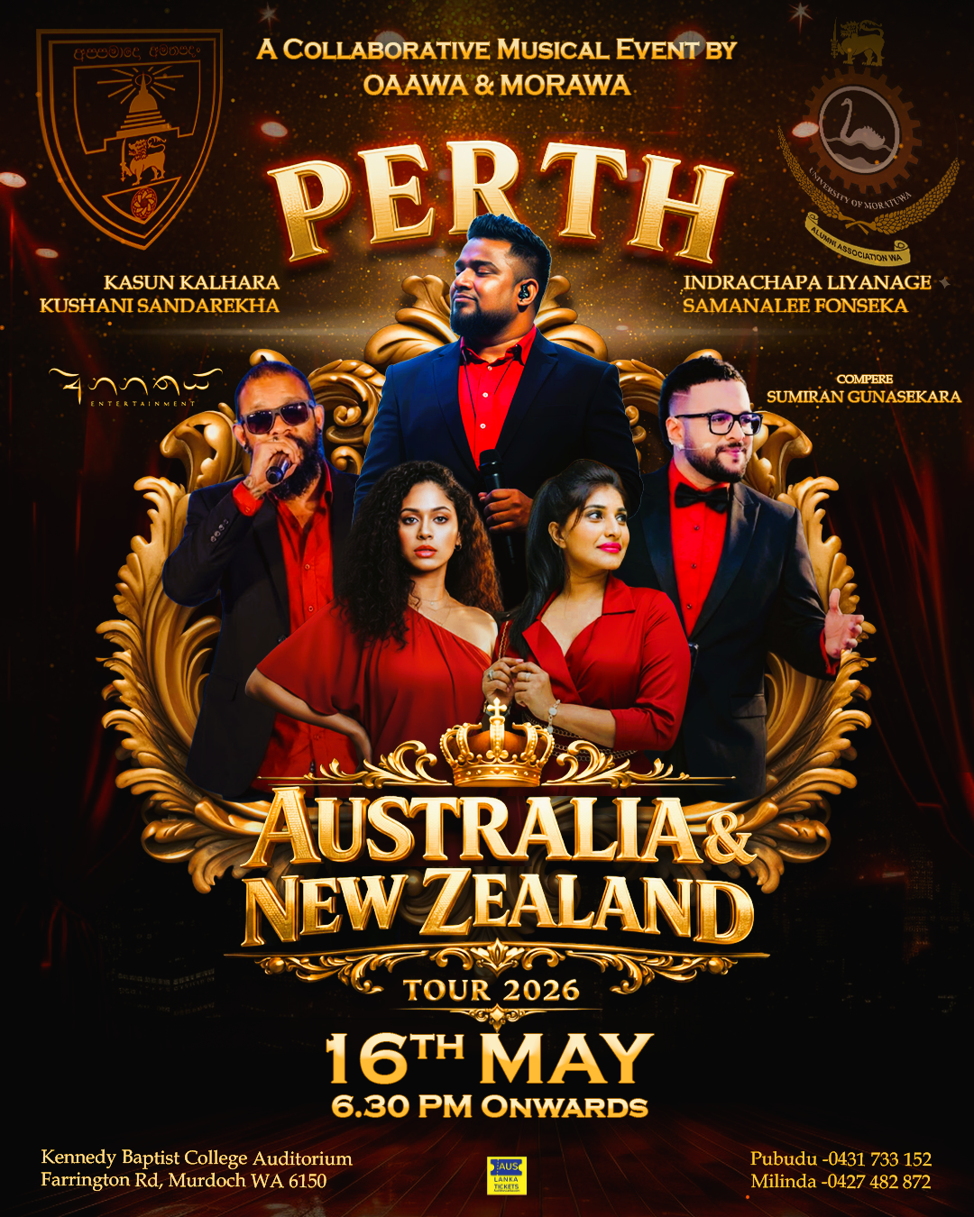 Kasun-Indrachapa-Kushani-Samanalee Live in Concert | Perth