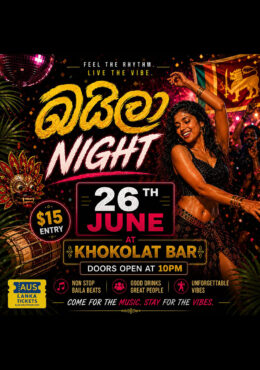 BAILA NIGHT at Khokolat Bar – Melbourne